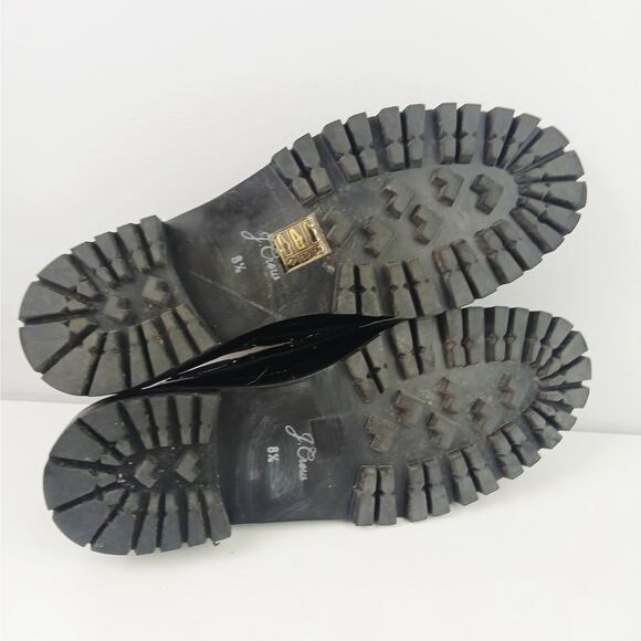 J.Crew SZ 8.5 Winola Lug Sole Boat Shoes In Croc Embossed Leather Runs Small - Picture 8 of 8